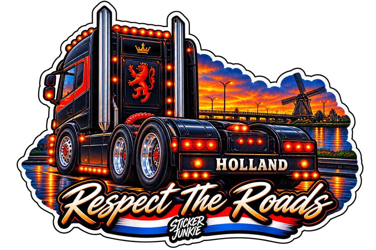 Respect the Road Dutch 11cm Diecut Sticker