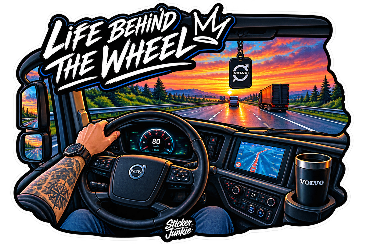 Volvo #2 Life Behind the Wheel 11cm Diecut Sticker