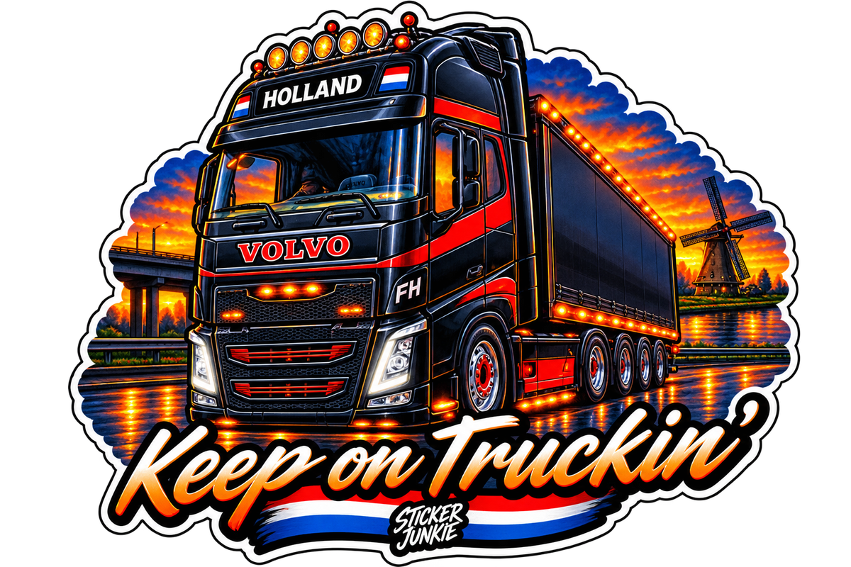 Keep on Truckin Dutch Style 11cm Diecut Sticker