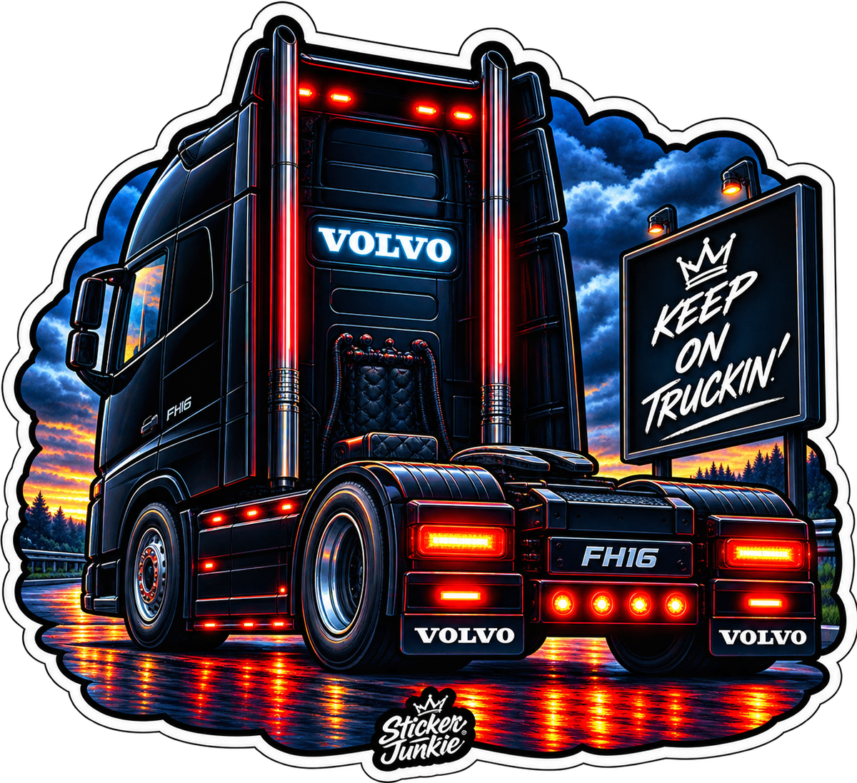 FH16 Keep on Truckin’ 11cm Diecut Sticker