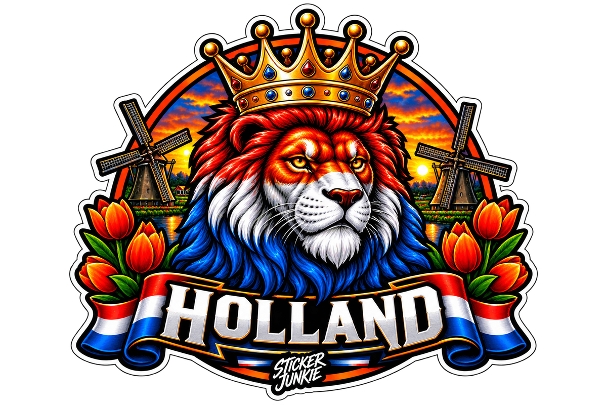Dutch Lion 11cm Diecut Sticker
