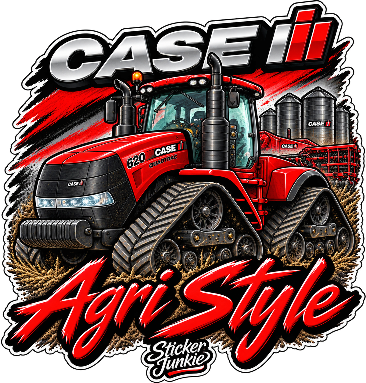 Case Agri Style 11cm Diecut Sticker