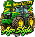 John Deere Agri Style 11cm Diecut Sticker