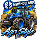 New Holland Agri Style 11cm Diecut Sticker