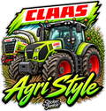 Claas Agri Style 11cm Diecut Sticker