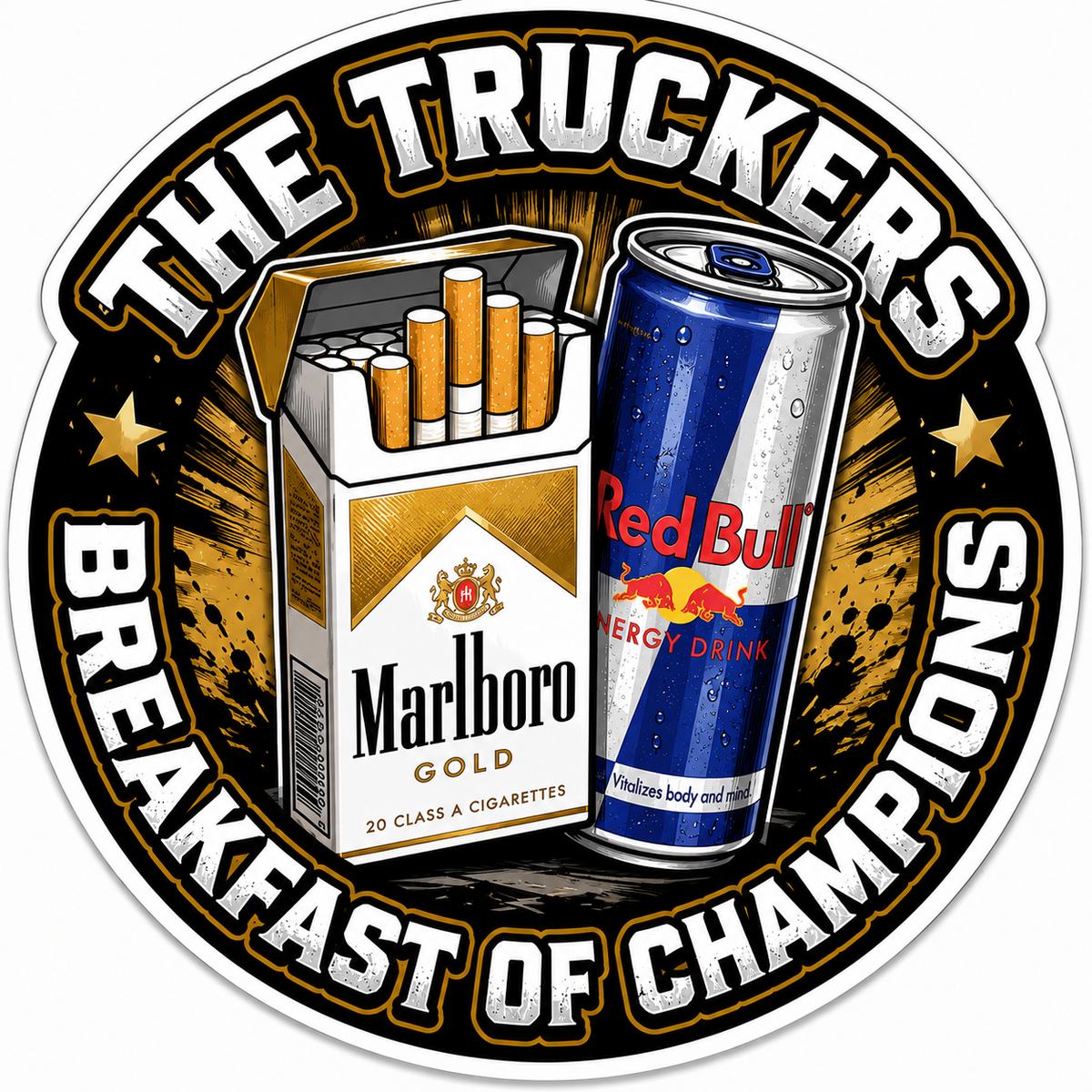 Truckers Breakfast 11cm Diecut Sticker