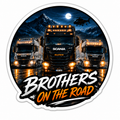 Brothers on The Road 11cm Diecut Sticker