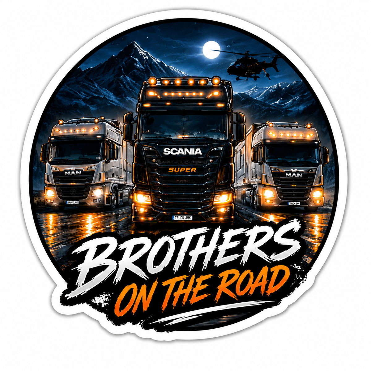 Brothers on The Road 11cm Diecut Sticker