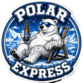 Polar Express 11cm Diecut Sticker