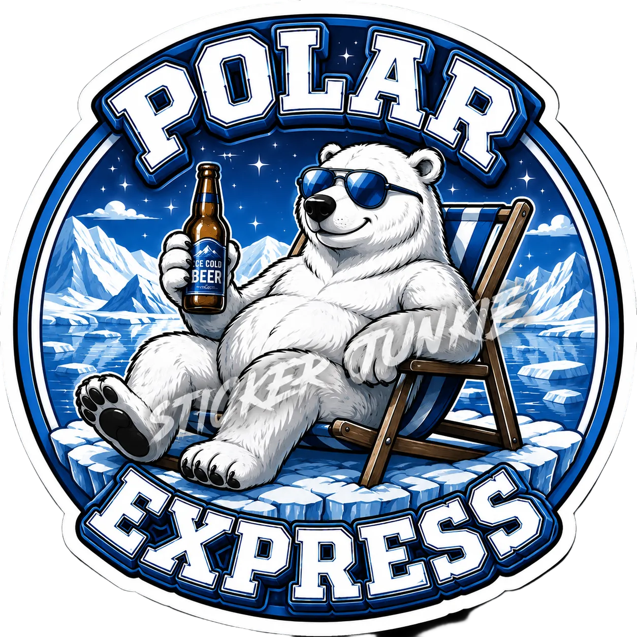 Polar Express 11cm Diecut Sticker