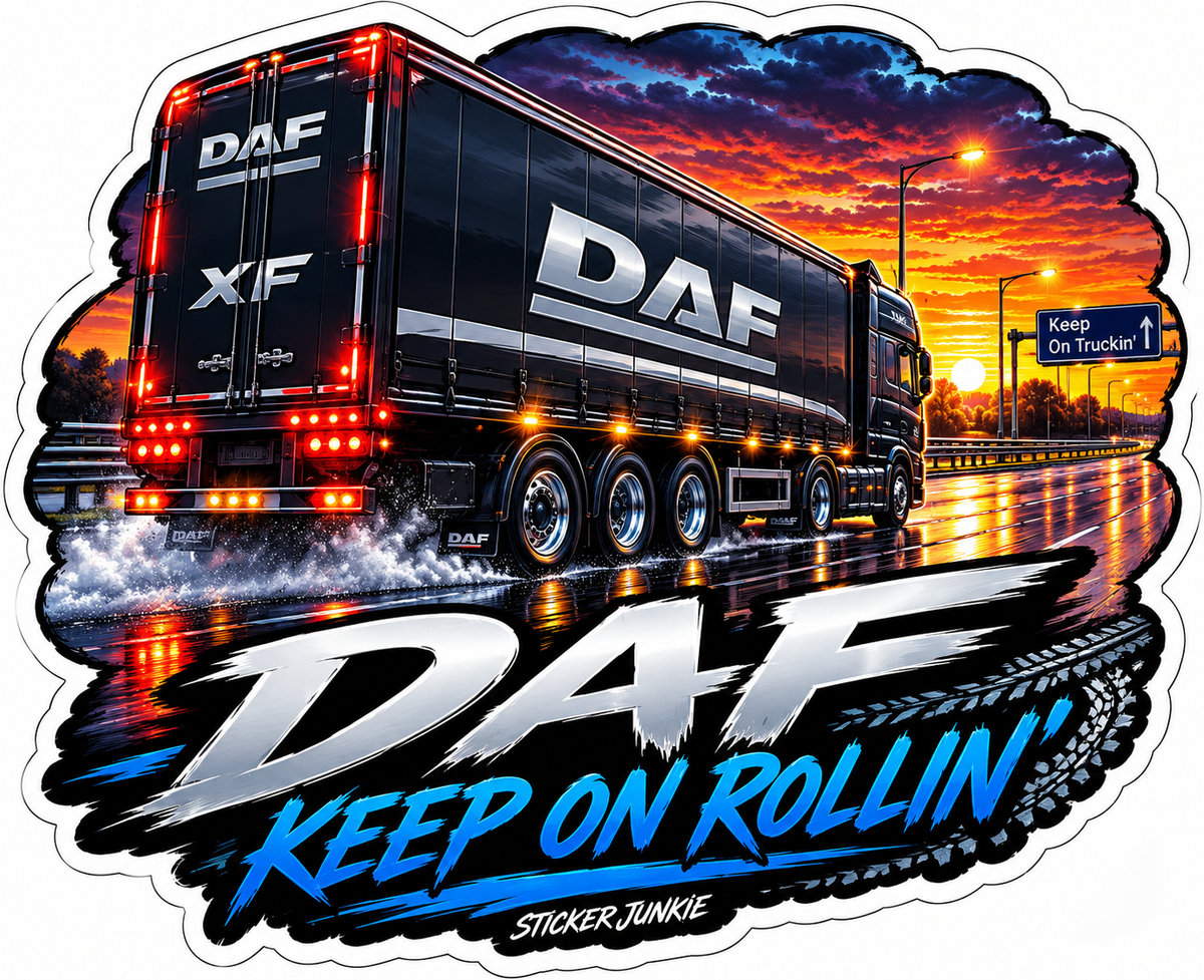 Daf Keep On Rollin’ 11cm Diecut Sticker