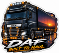 Daf Built to Haul 11cm Diecut Sticker
