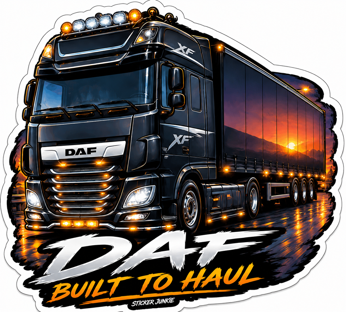 Daf Built to Haul 11cm Diecut Sticker