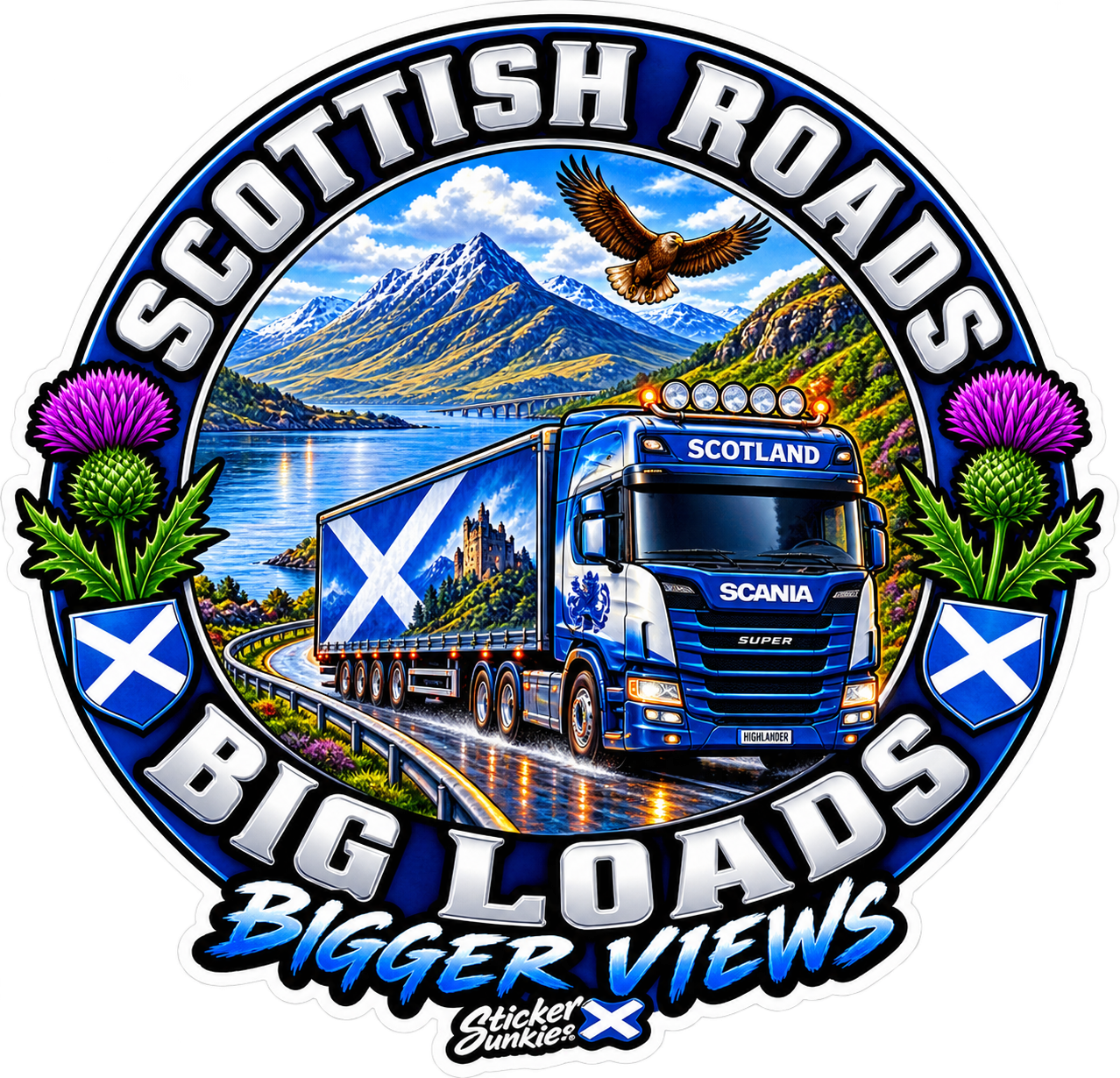 Scottish Big Loads 11cm Diecut Sticker