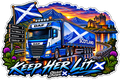 Scottish Keep Er Lit 11cm Diecut Sticker