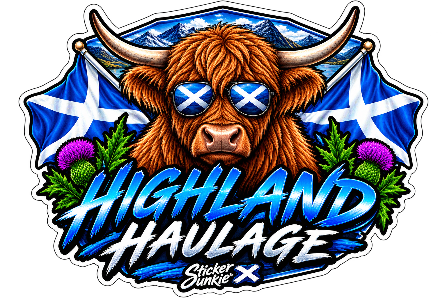Scotland Highland Haulage 11cm Diecut Sticker