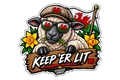 Welsh Style Keep Er’ Lit 11cm Diecut Sticker