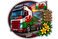 Welsh Scenic Volvo 11cm Diecut Sticker