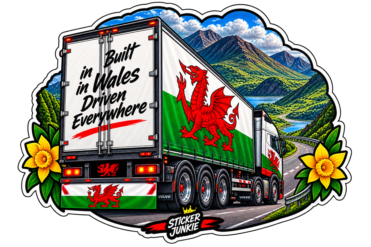 Built in Wales 11cm Diecut Sticker