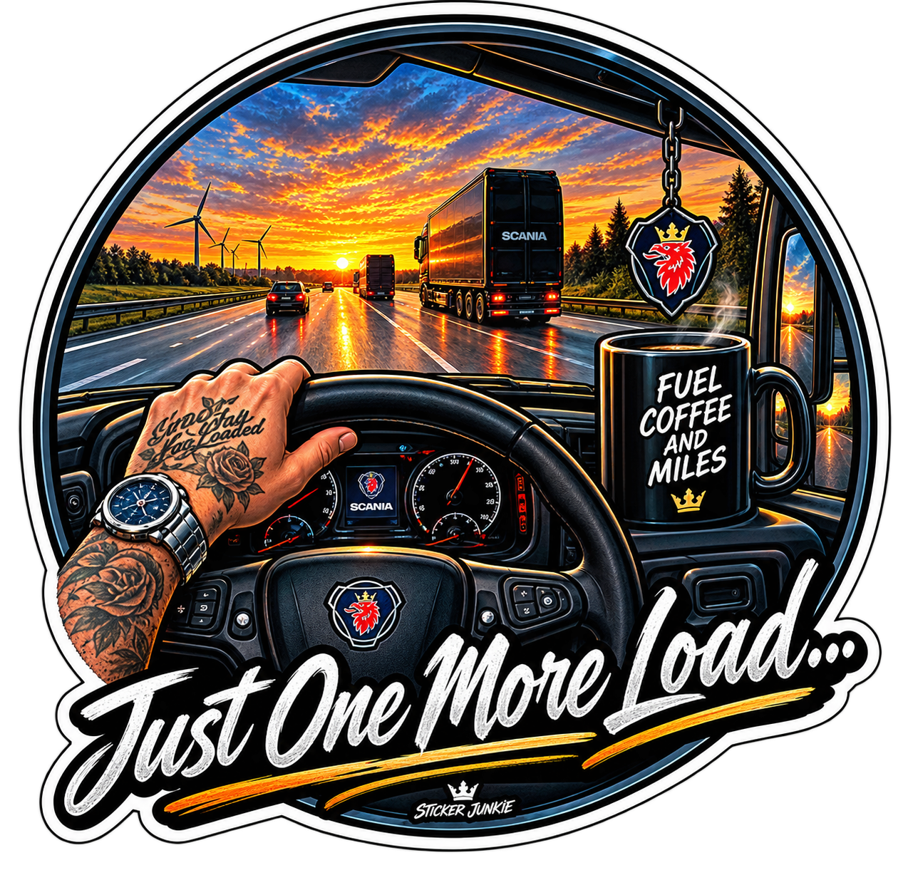 Just One More Load 11cm Diecut Sticker