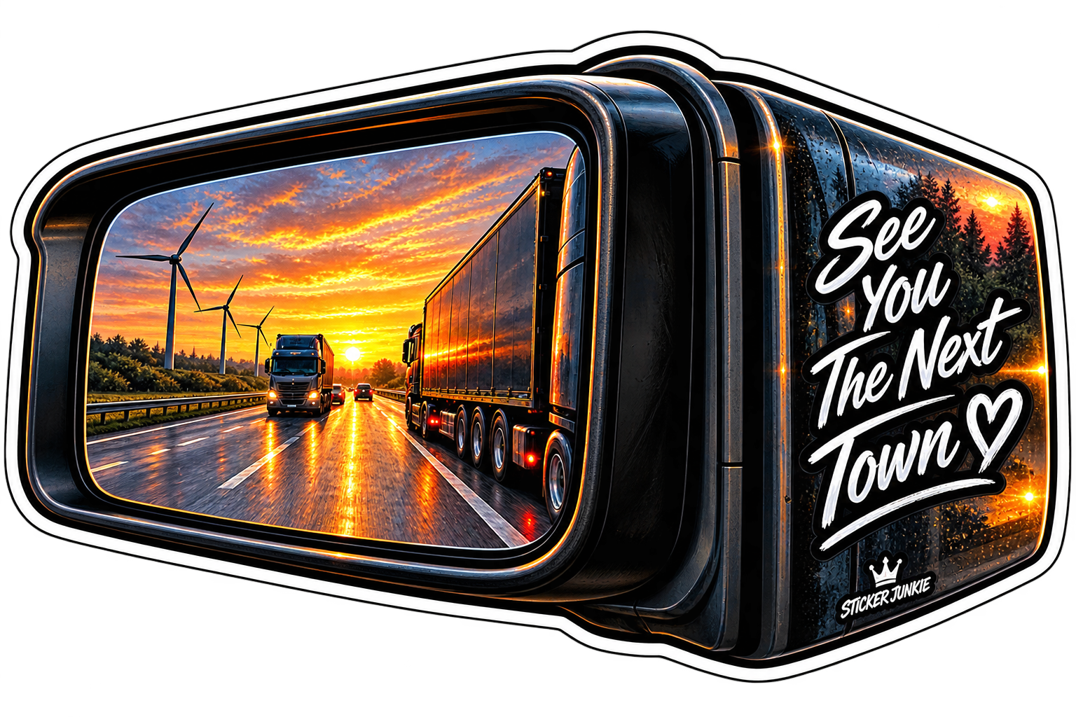See You in The Next Town 11cm Diecut Sticker