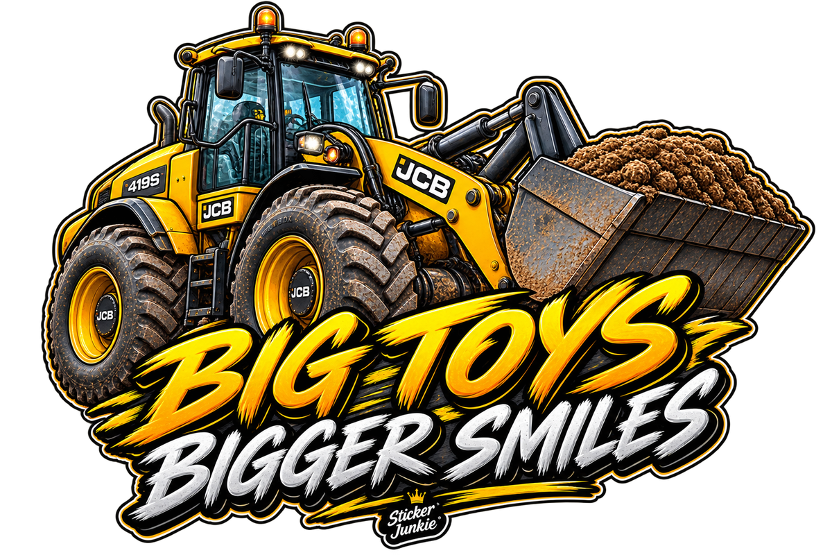 Big Toys & Bigger Smiles 11cm Diecut Sticker