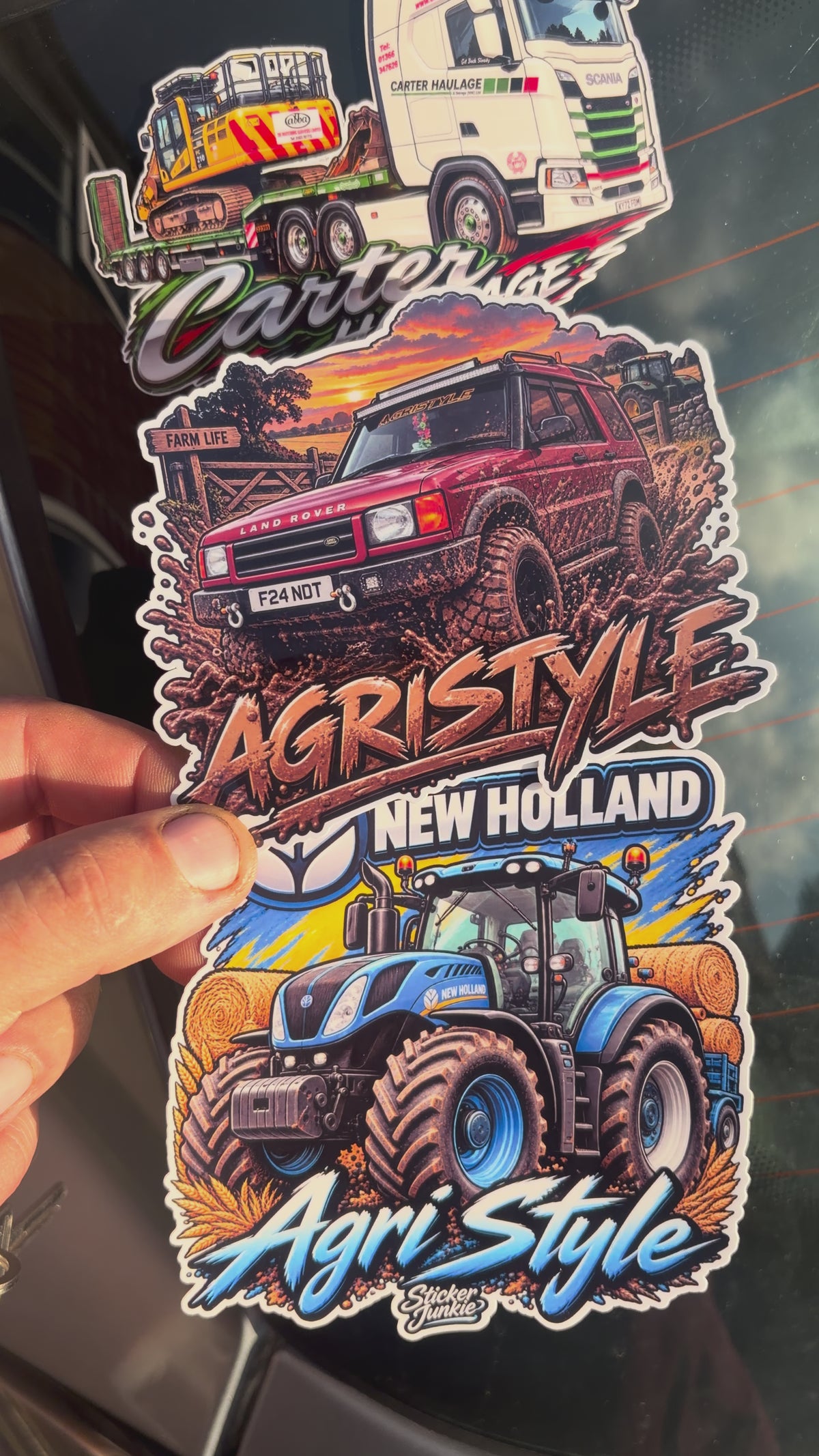 Land Rover Agri Style “custom” 11cm Diecut Sticker